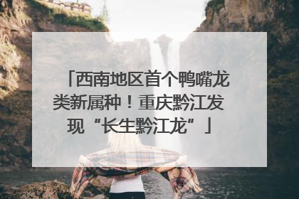 西南地区首个鸭嘴龙类新属种！重庆黔江发现“长生黔江龙”