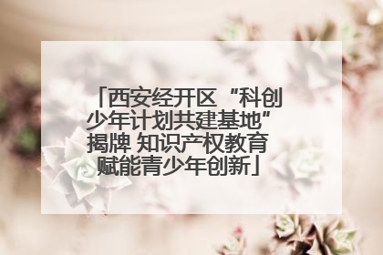 西安经开区“科创少年计划共建基地”揭牌 知识产权教育赋能青少年创新