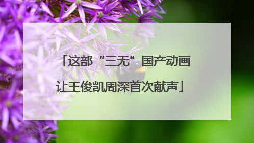 这部“三无”国产动画让王俊凯周深首次献声