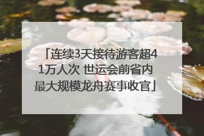 连续3天接待游客超41万人次 世运会前省内最大规模龙舟赛事收官