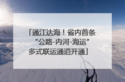 通江达海！省内首条“公路-内河-海运”多式联运通道开通