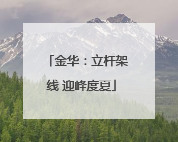 金华：立杆架线 迎峰度夏