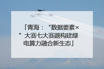 青海：“数据要素×”大赛七大赛题构建绿电算力融合新生态