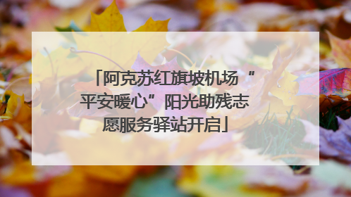 阿克苏红旗坡机场“平安暖心”阳光助残志愿服务驿站开启