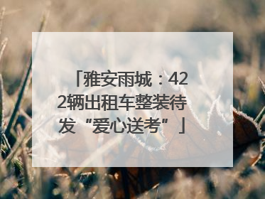 雅安雨城：422辆出租车整装待发“爱心送考”