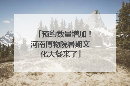 预约数量增加！河南博物院暑期文化大餐来了