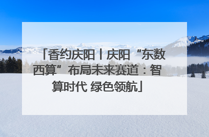 香约庆阳丨庆阳“东数西算”布局未来赛道：智算时代 绿色领航