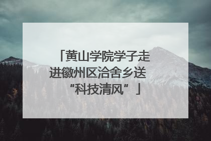 黄山学院学子走进徽州区洽舍乡送“科技清风”