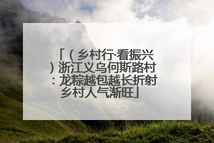 （乡村行·看振兴）浙江义乌何斯路村：龙粽越包越长折射乡村人气渐旺