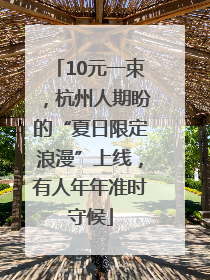 10元一束，杭州人期盼的“夏日限定浪漫”上线，有人年年准时守候