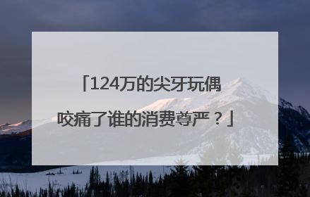 124万的尖牙玩偶 咬痛了谁的消费尊严？