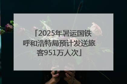 2025年暑运国铁呼和浩特局预计发送旅客951万人次