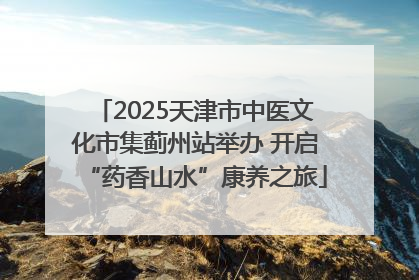 2025天津市中医文化市集蓟州站举办 开启“药香山水”康养之旅