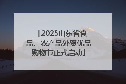 2025山东省食品、农产品外贸优品购物节正式启动