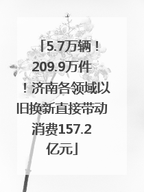 5.7万辆！209.9万件！济南各领域以旧换新直接带动消费157.2亿元