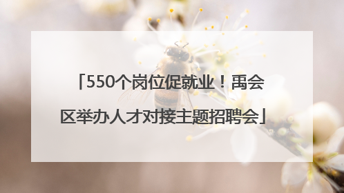 550个岗位促就业！禹会区举办人才对接主题招聘会